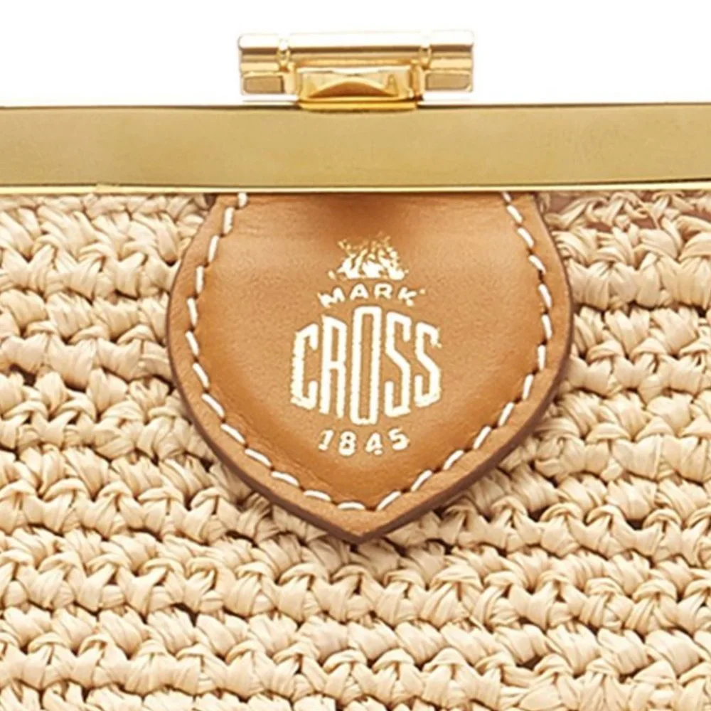 MUST SELL - NIB/NWT! Mark Cross Susanna Raffia Shoulder Bag - MSRP $2200 - Picture 7 of 13